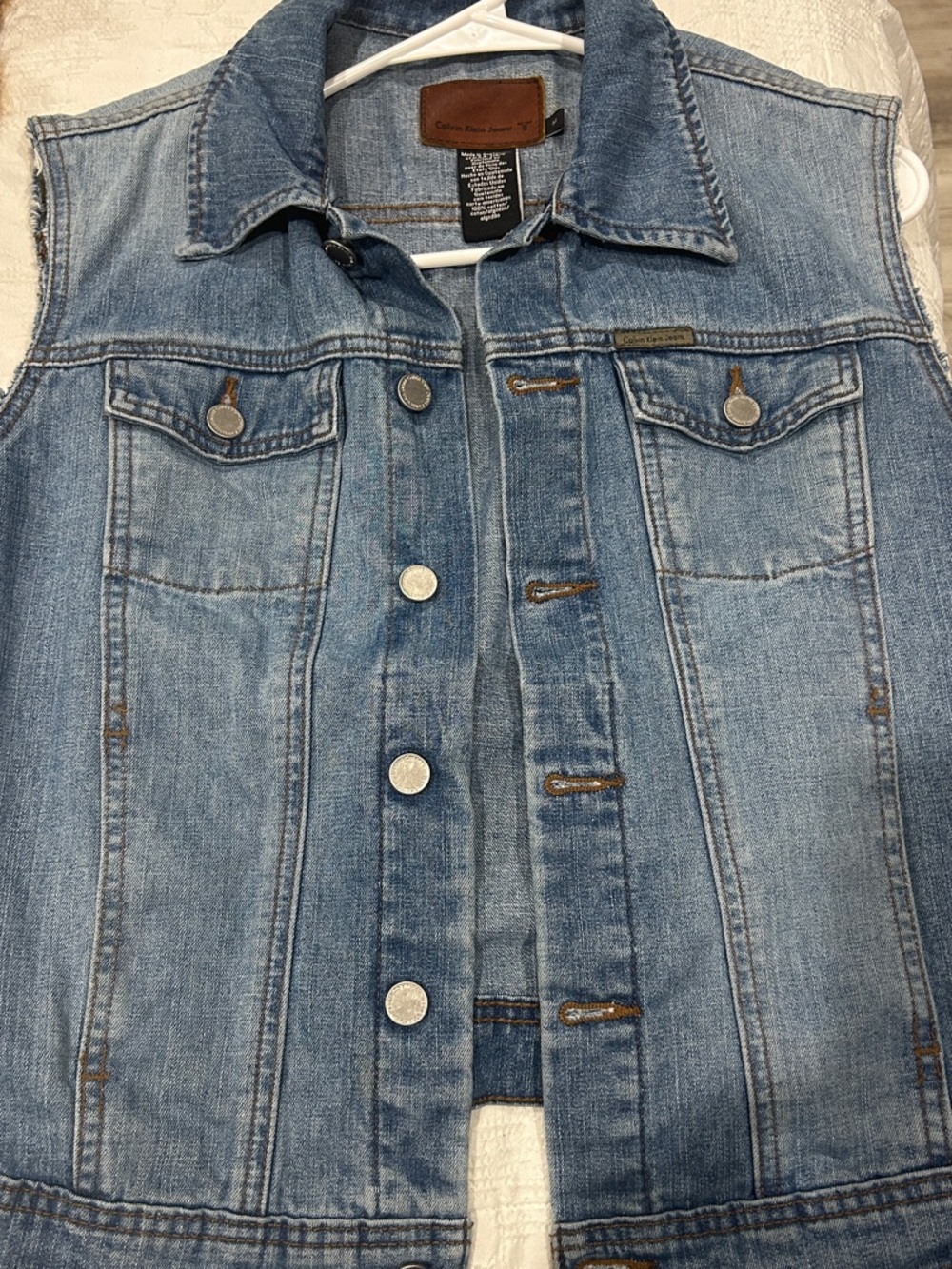 Vintage Calvin Klein Jeans Light Blue Denim Vest
